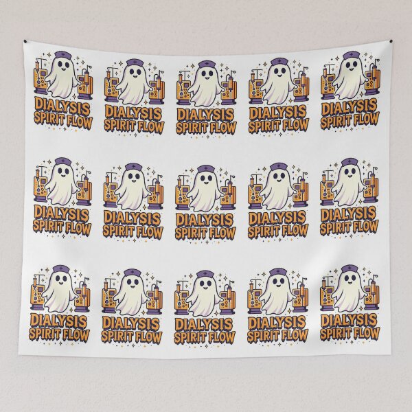 Item preview, Dialysis Spirit Flow Ghost Nurse Halloween Design – Cute Dialysis Tech Spooky Shirt Graphic designed and sold by ClinicalHubs.