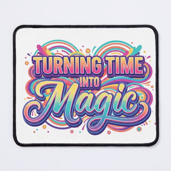 Item preview, Turning Time Into Magic-Colorful Inspirational Typography Quote Design designed and sold by Aarvya Fashion Club ( A.F.C ).