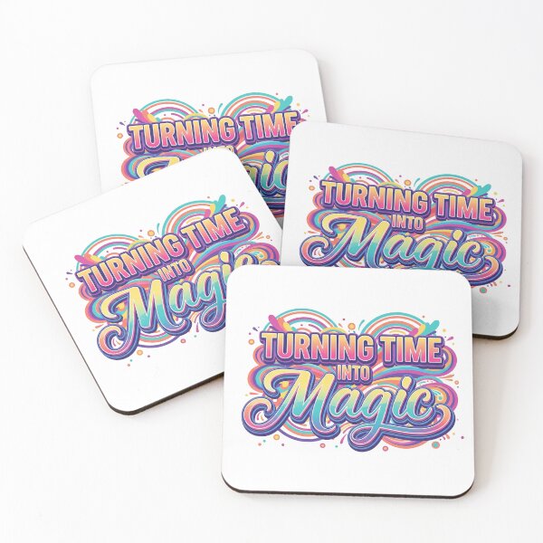Item preview, Turning Time Into Magic-Colorful Inspirational Typography Quote Design designed and sold by Aarvya Fashion Club ( A.F.C ).