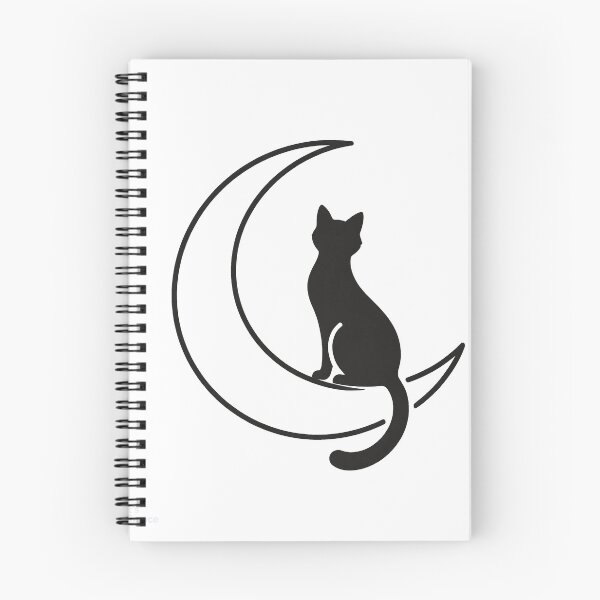 Item preview, Minimalist Black Cat on Moon Sticker designed and sold by DesignEG.