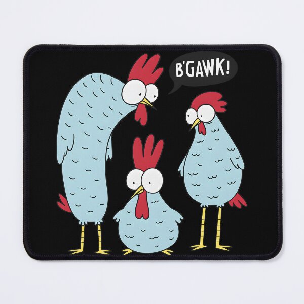 Item preview, Funny Blue Chicken Family B'Gawk Surprised Rooster Cartoon designed and sold by DrawHandArt.