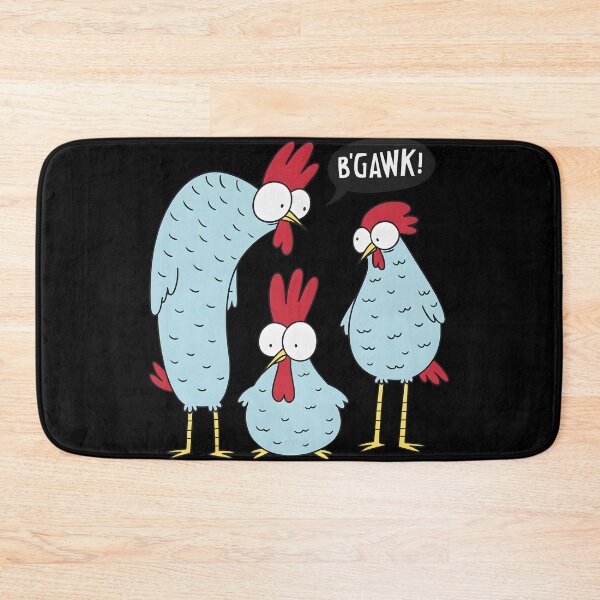 Item preview,  Funny Blue Chicken Family B'Gawk Surprised Rooster Cartoon designed and sold by DrawHandArt.