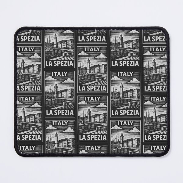 Item preview, La Spezia Italy Linocut Style designed and sold by Thistle-TShop.