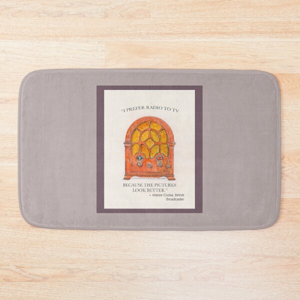 Item preview, Vintage Radio - watercolor and pen illustration designed and sold by Annie Mason Art.