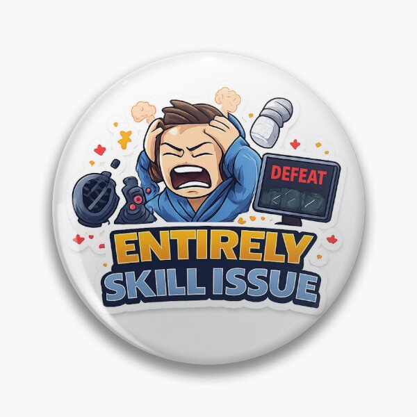 Item preview, Entirely Skill Issue – Gamer Meme Design designed and sold by AFKstudio.