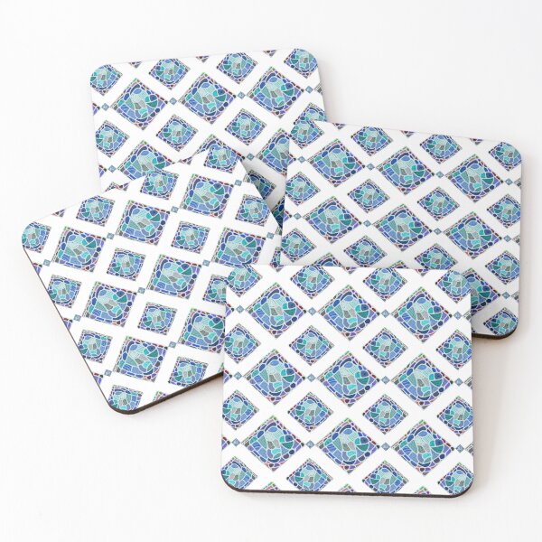 Item preview, Blue Mosaic Pattern Decorative Tile Design designed and sold by Teenidesign .