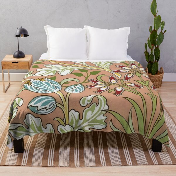 Item preview, Hyacinth Floral Wallpaper Pattern Vintage Botanical Illustration designed and sold by ArtDesignRemix.