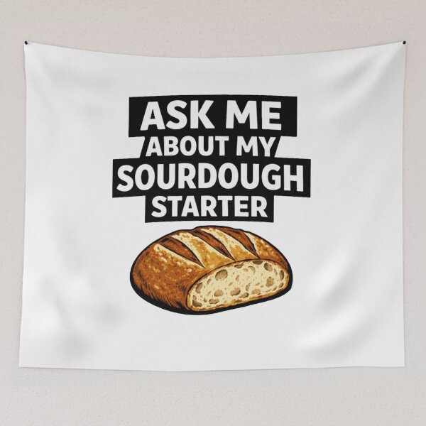 Item preview, Ask Me About My Sourdough Starter | Funny Baker T-Shirt | Minimalist Bread Lover Shirt designed and sold by DailyDrivesct.