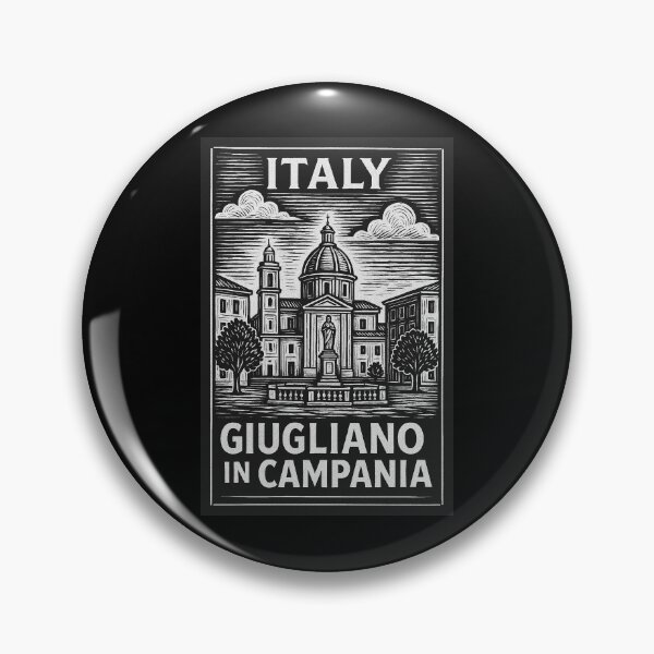 Item preview, Giugliano in Campania Italy Linocut Style  designed and sold by Thistle-TShop.