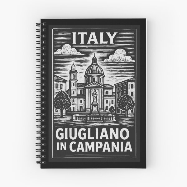 Item preview, Giugliano in Campania Italy Linocut Style  designed and sold by Thistle-TShop.