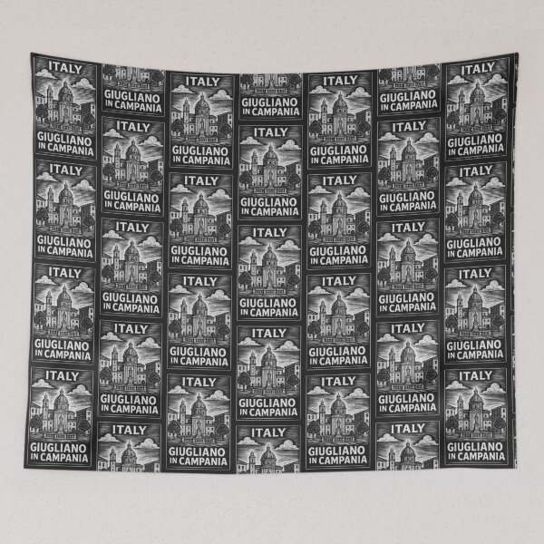 Item preview, Giugliano in Campania Italy Linocut Style  designed and sold by Thistle-TShop.