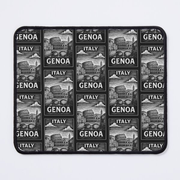 Item preview, Genoa Italy Linocut Style designed and sold by Thistle-TShop.