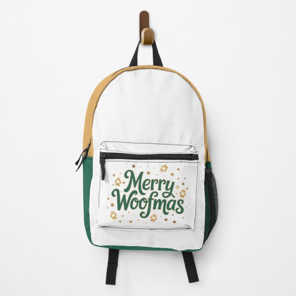 Item preview, Merry Woofmas - Gold & Green Holiday Dog Christmas Design designed and sold by Vector Woofs.