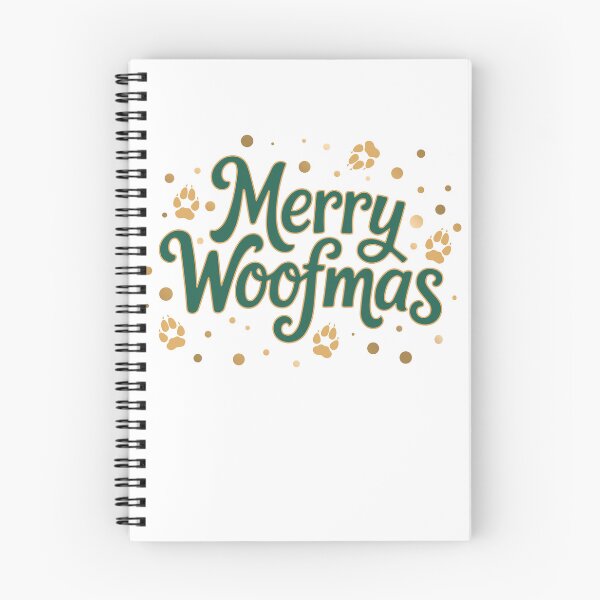 Item preview, Merry Woofmas - Gold & Green Holiday Dog Christmas Design designed and sold by Vector Woofs.