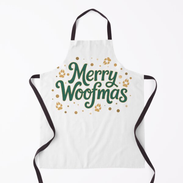 Item preview, Merry Woofmas - Gold & Green Holiday Dog Christmas Design designed and sold by Vector Woofs.