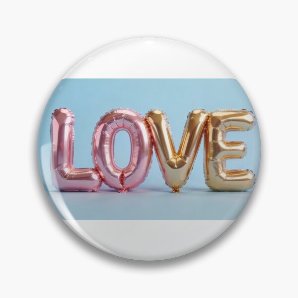 Item preview, Rose Gold and Gold Foil Love Balloons designed and sold by Vertex Vision Studio.