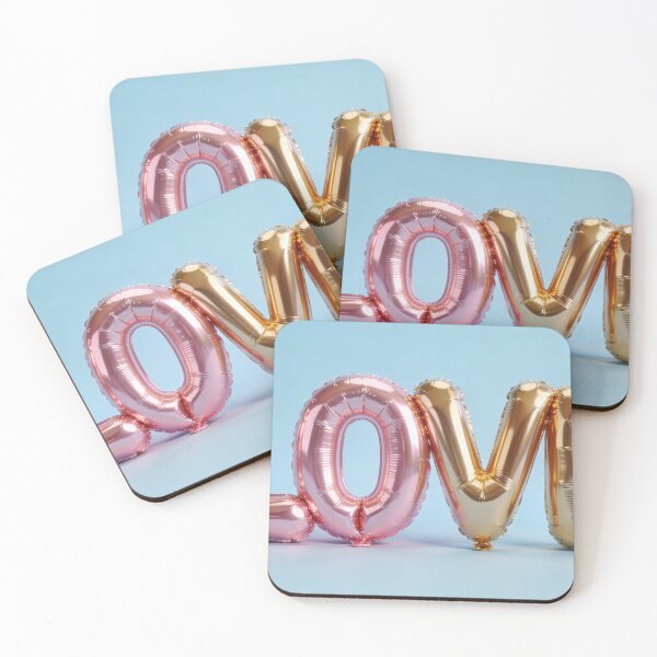 Item preview, Rose Gold and Gold Foil Love Balloons designed and sold by Vertex Vision Studio.