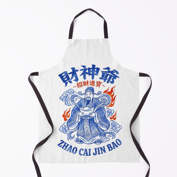 Item preview, Blue Porcelain Style Caishen God of Wealth Prosperity Art designed and sold by zzz888.