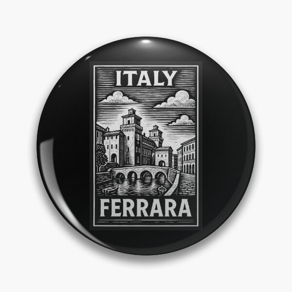 Item preview, Ferrara Italy Linocut Style  designed and sold by Thistle-TShop.
