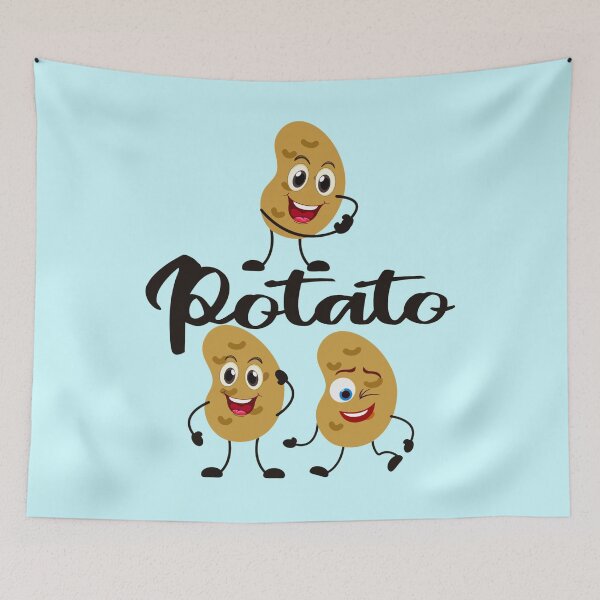 Item preview, One Potato Two Potatoes Kawaii Veggie Art designed and sold by SandyMDesigns.