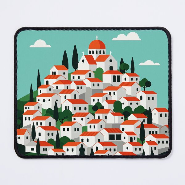 Item preview, A village on a mountainside designed and sold by Design4uStudio.