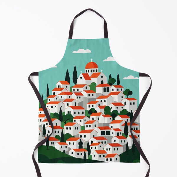 Item preview, A village on a mountainside designed and sold by Design4uStudio.
