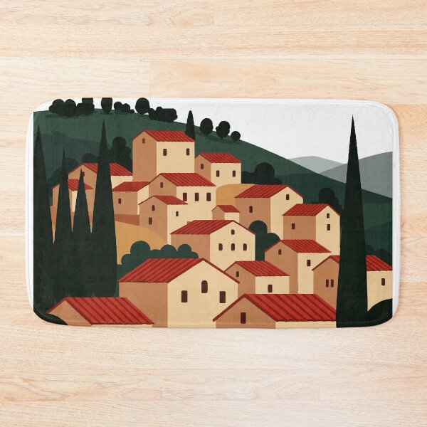 Item preview, A village on a mountainside designed and sold by Design4uStudio.