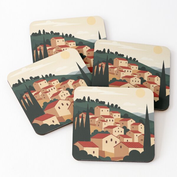 Item preview, A village on a mountainside designed and sold by Design4uStudio.