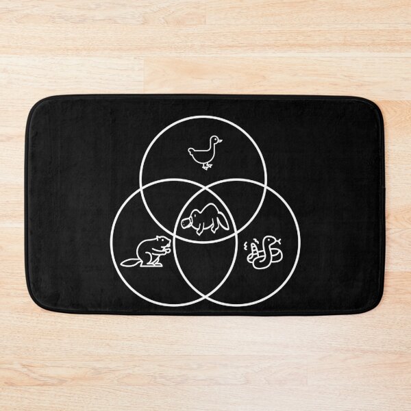 Item preview, Funny Nerdy Venn Diagram Beaver Duck Rattlesnack Intersection Platypus Math Teacher White Text designed and sold by MathWare MathClips.