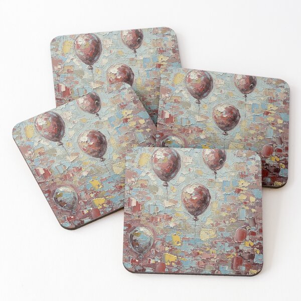 Item preview, Impasto-Style Digital Art: Balloons Floating in the Afternoon designed and sold by EEpression.