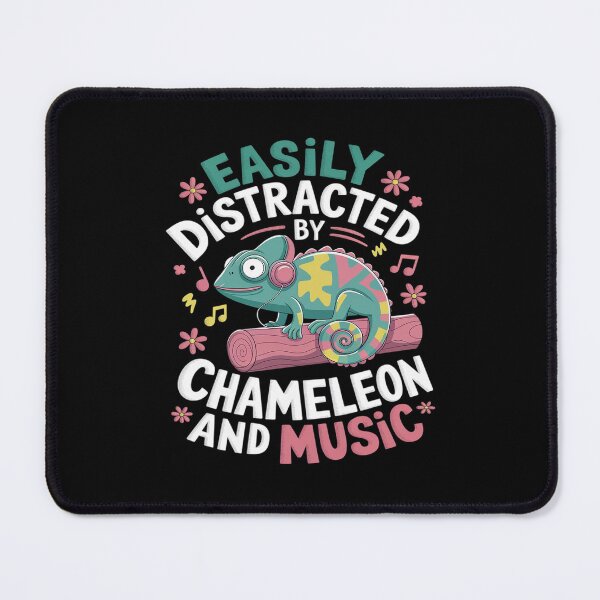 Item preview, Easily Distracted By Chameleon And Music designed and sold by PowAcademy.