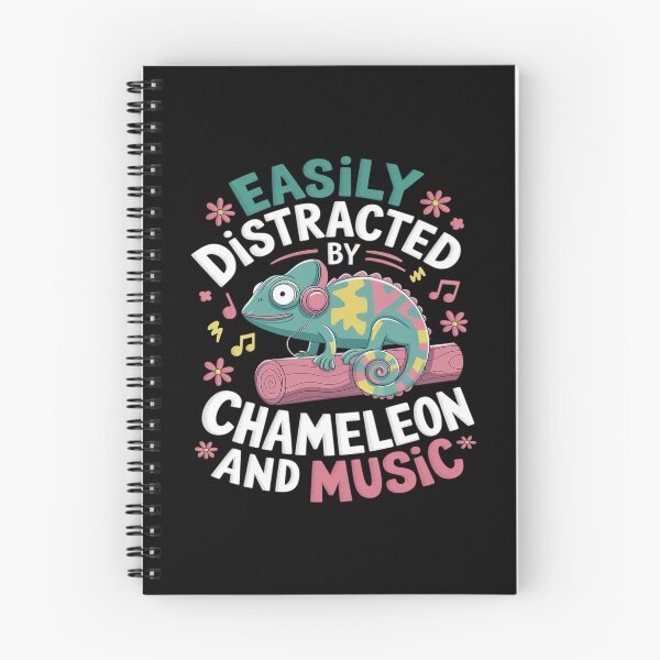Item preview, Easily Distracted By Chameleon And Music  designed and sold by PowAcademy.