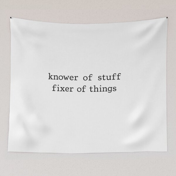 Item preview, Knower of Stuff Fixer of Things Shirt | Minimalist Funny T-Shirt | Smart Typography Tee | Problem Solver Gift designed and sold by DailyDrivesct.