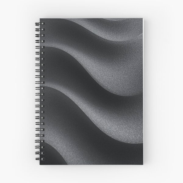 Item preview, Minimal Abstract Dark Gray Waves | Modern Matte Black Surface Art designed and sold by Impact-Art.