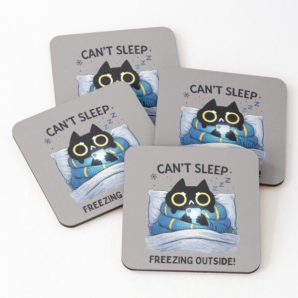 Item preview, Cant Sleep Freezing Cat designed and sold by lioragraf.