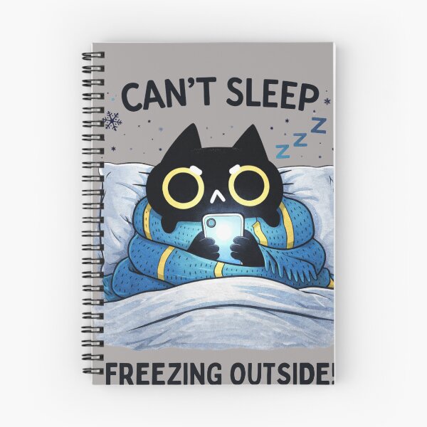 Item preview, Cant Sleep Freezing Cat designed and sold by lioragraf.