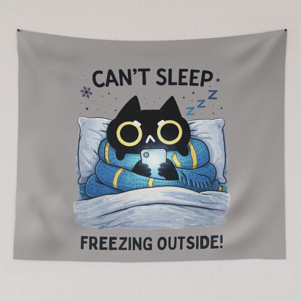 Item preview, Cant Sleep Freezing Cat designed and sold by lioragraf.
