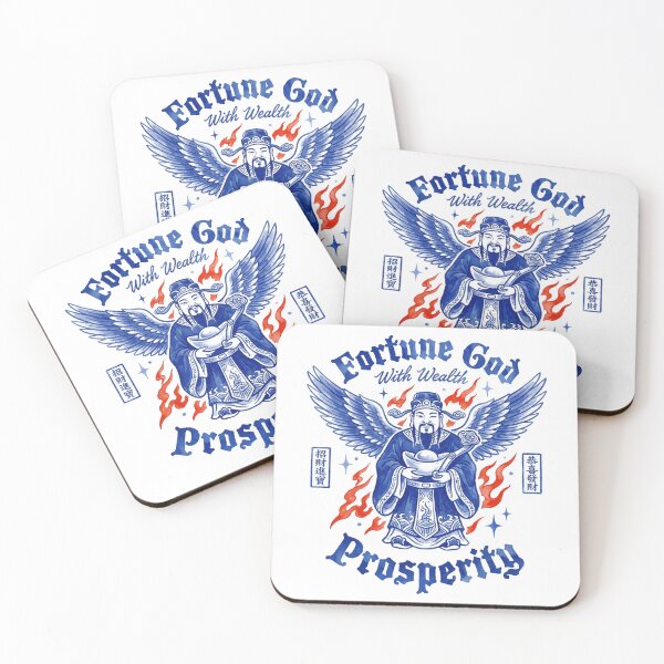 Item preview, Winged Caishen Fortune God With Wealth Tattoo Style designed and sold by zzz888.