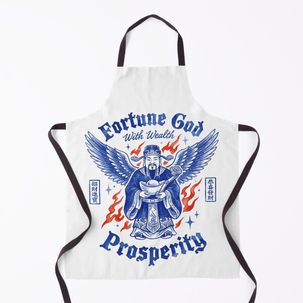 Item preview, Winged Caishen Fortune God With Wealth Tattoo Style designed and sold by zzz888.