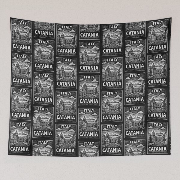 Item preview, Catania Italy Linocut Style  designed and sold by Thistle-TShop.