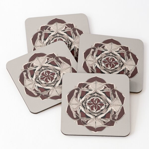 Item preview, Crimson Accord – Marble Petal Mandala designed and sold by Solara Meridian Studio.
