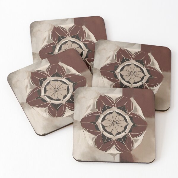 Item preview, Crimson Balance – Marble Petal Mandala designed and sold by Solara Meridian Studio.