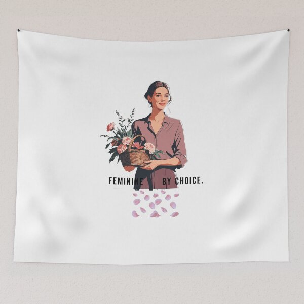 Item preview, Feminine By Choice soft woman designed and sold by SloganSauce.