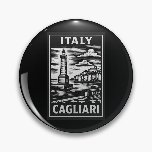 Item preview, Cagliari Italy Linocut Style  designed and sold by Thistle-TShop.