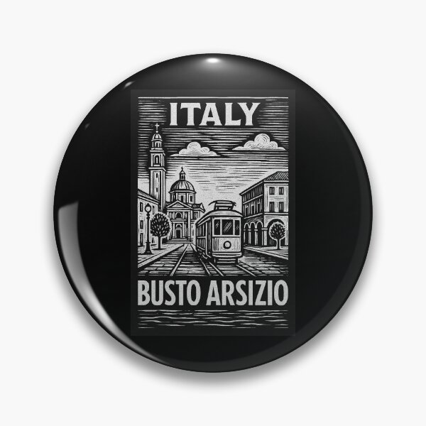Item preview, Busto Arsizio Italy Linocut Style  designed and sold by Thistle-TShop.