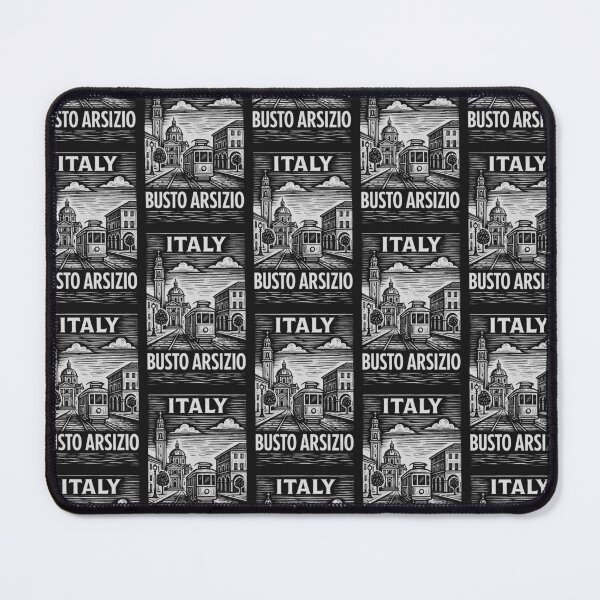 Item preview, Busto Arsizio Italy Linocut Style  designed and sold by Thistle-TShop.