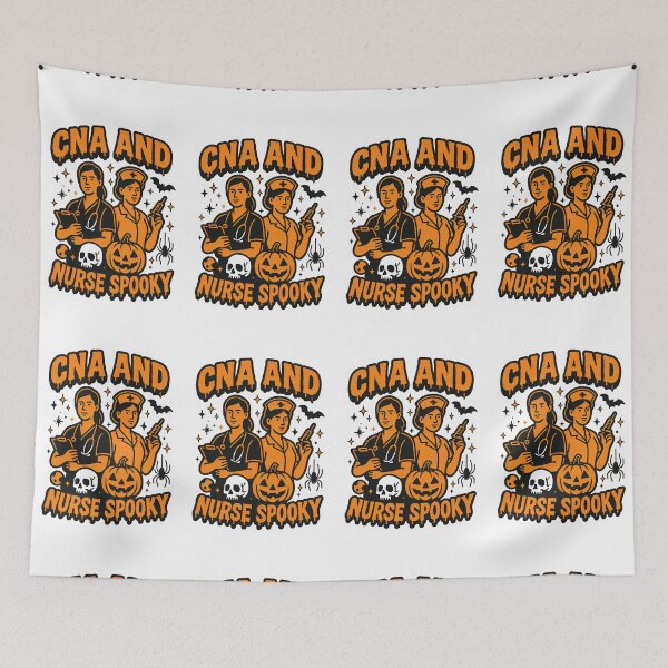 Item preview, CNA and Nurse Spooky Halloween Shirt – Cute Jack-O’-Lantern Medical Workers Design for Healthcare Staff designed and sold by ClinicalHubs.