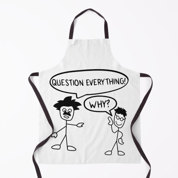 Item preview, Funny Nerdy Question Everything! Why? Stick Figures Philosophy Teacher Black Text designed and sold by MathWare MathClips.