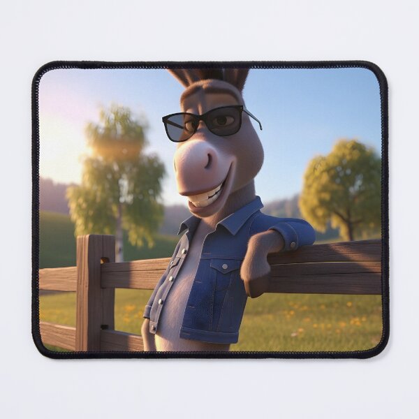Item preview, Cool 3D Donkey in Sunglasses – Funny Cartoon Style Artwork designed and sold by Unwrapfashion.