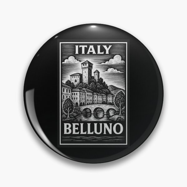 Item preview, Belluno Italy Linocut Style  designed and sold by Thistle-TShop.